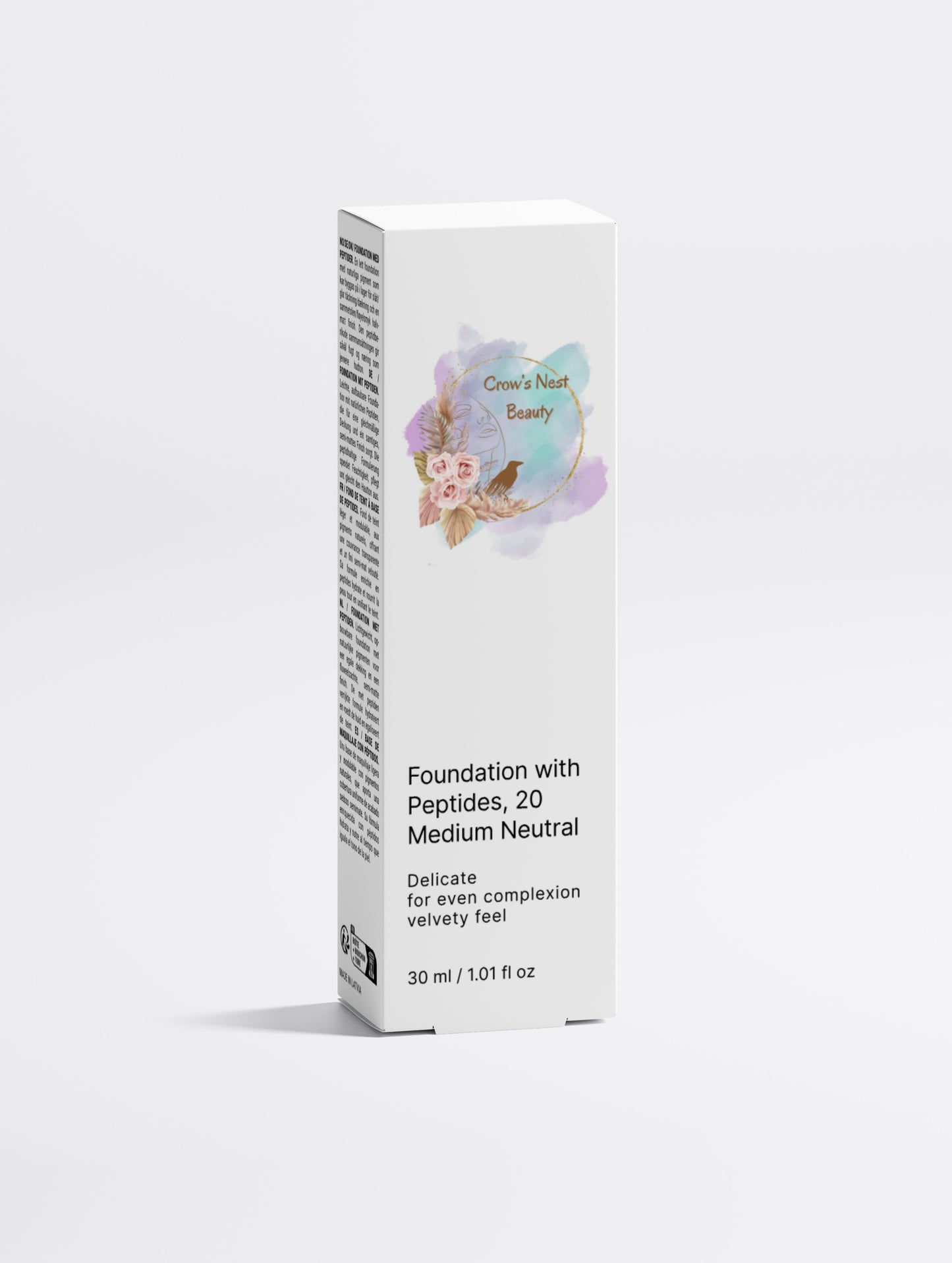 Foundation with Peptides, 20 Medium Neutral - Crow’s Nest Beauty