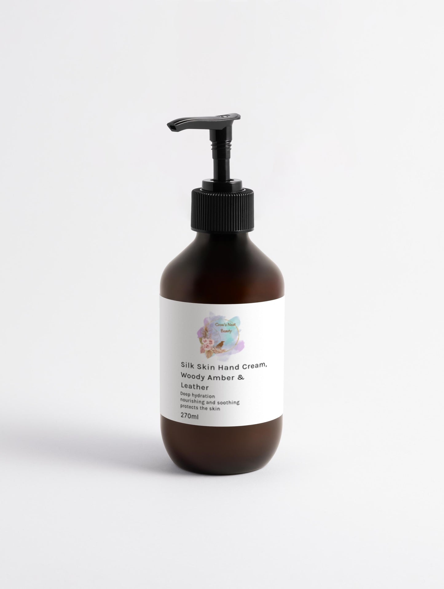 Silk Skin Hand Cream, Woody Amber & Leather - Crow’s Nest Beauty