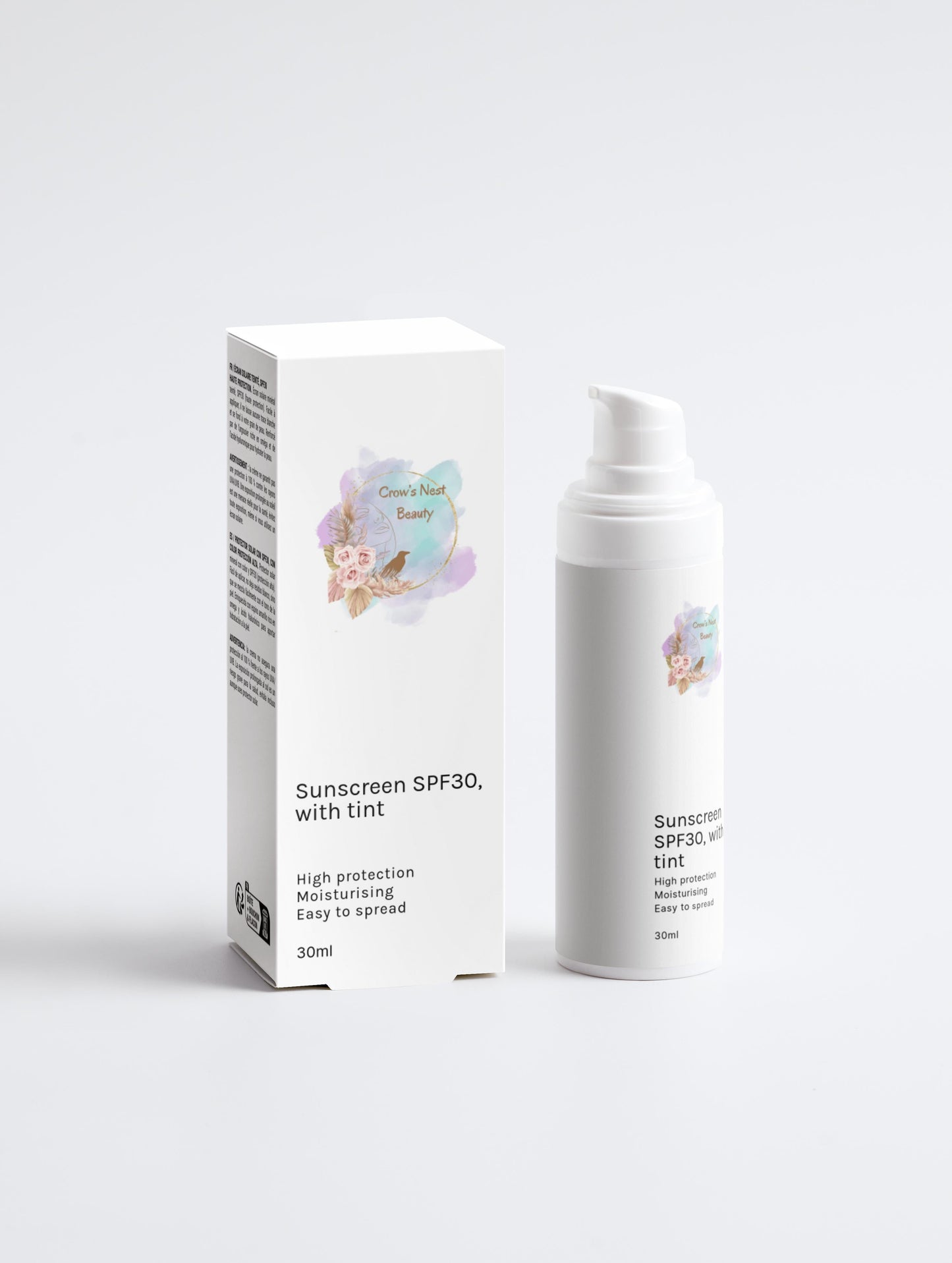 Sunscreen SPF30, with tint - Crow’s Nest Beauty