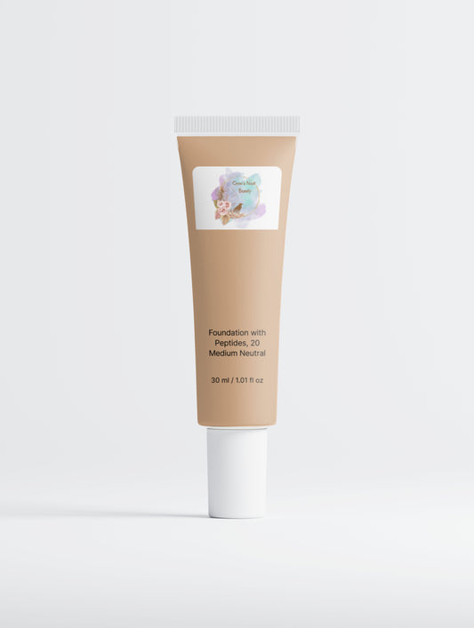 Foundation with Peptides, 20 Medium Neutral - Crow’s Nest Beauty 