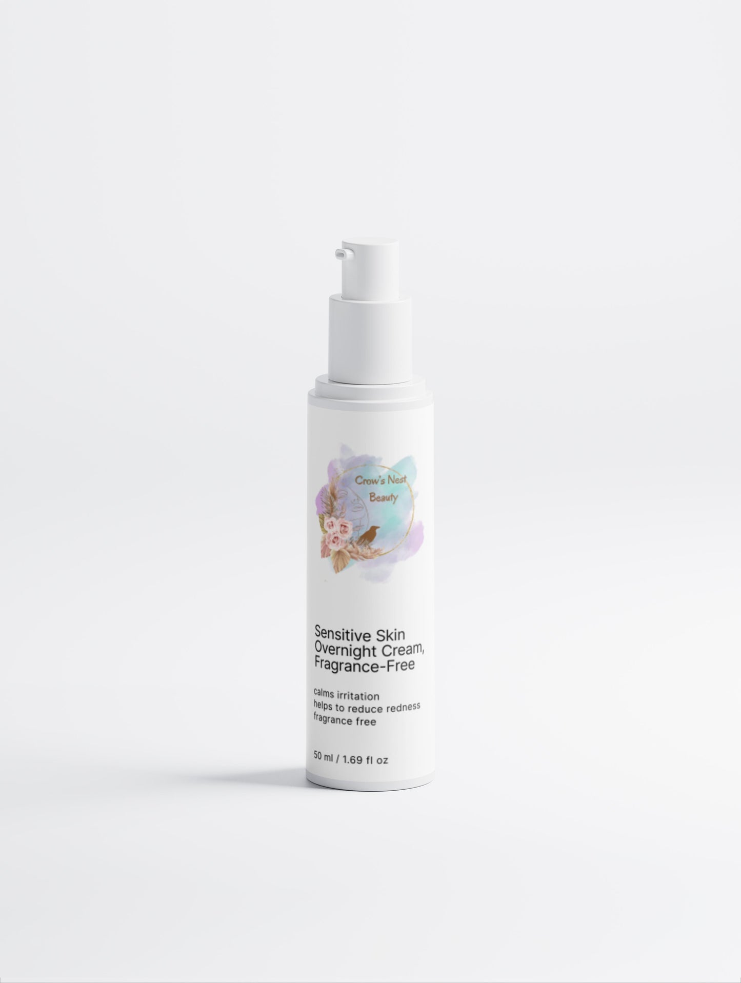 Sensitive Skin Overnight Cream, Fragrance-Free - Crow’s Nest Beauty 
