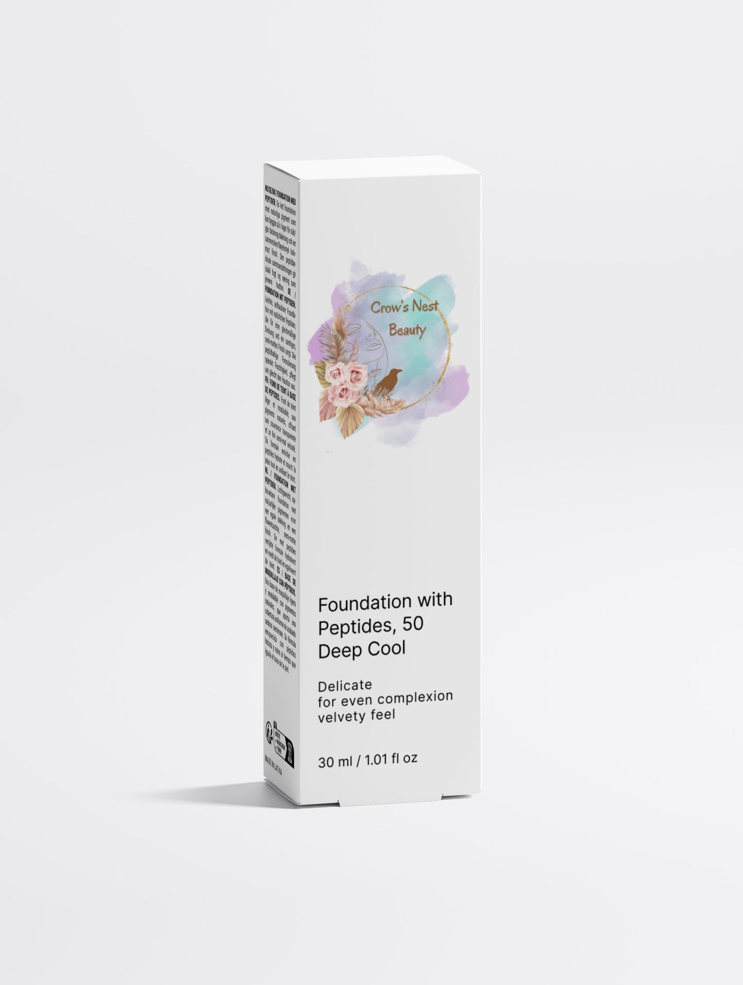 Foundation with Peptides, 50 Deep Cool - Crow’s Nest Beauty 