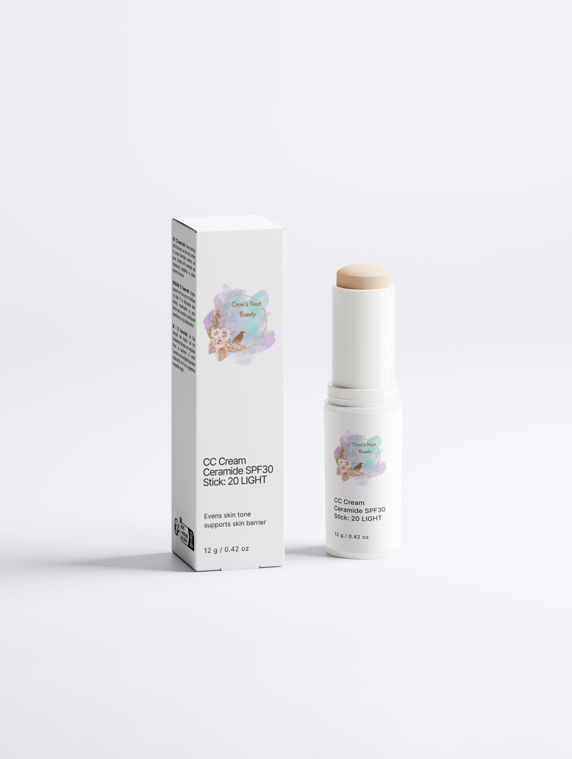 CC Cream Ceramide SPF30 Stick: 20 LIGHT - Crow’s Nest Beauty 