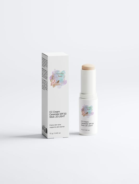 CC Cream Ceramide SPF30 Stick: 20 LIGHT - Crow’s Nest Beauty 