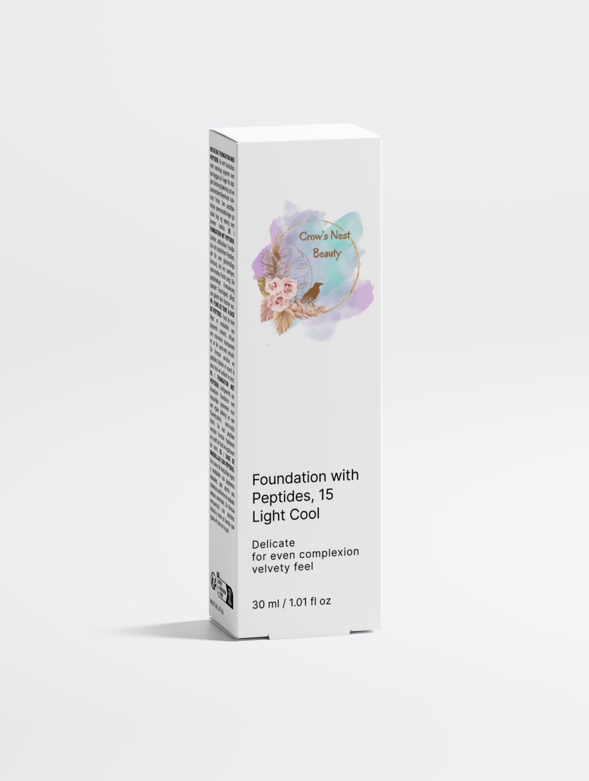 Foundation with Peptides, 15 Light Cool - Crow’s Nest Beauty 