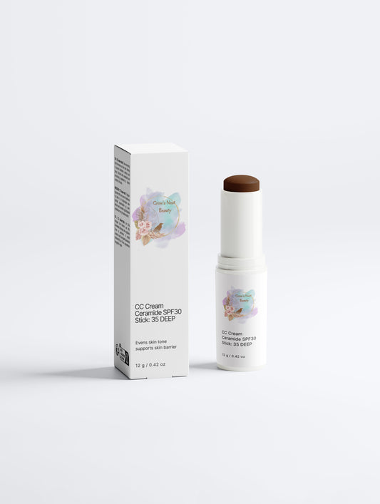 CC Cream Ceramide SPF30 Stick: 35 DEEP - Crow’s Nest Beauty 